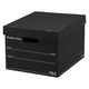 フェローズ バンカーズボックス フタ付き A4サイズ 703Sボックス ブラック 黒 FE-100143095 1セット(3枚入)