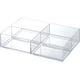吉川国工業所 ストレージトレー 小物ケース L 4分割 卓上収納 深型 小物入れ クリア 277926 1個