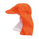 マスセット UVカット帽子 たれ付 オレンジ 1個 78767
