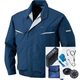 空調服 空調服(R) 長袖ブルゾン(ウェアのみ)/ネイビー/L +スターターキット付 KU90470C03S3+SKSP02B 1セット（直送品）