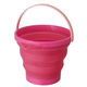 ソフトバケツ8型 折りたたみ式 ピンク 1個 伊勢藤