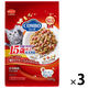 コンボ キャットフード 15歳以上 毛玉対応 かつお味・焼きタラ・ちりめん添え 国産 600g（120g×5袋）3袋