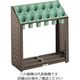 テラモト シュート式傘立て オブリークアーバン(12本収納)グリーン UB-285-112-1 1台 817-3409（直送品）