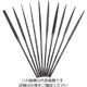 ツボサン 精密ヤスリ 10本組 三角 #3(#6より荒い) SA01053T 1セット 852-8693（直送品）