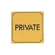 光 真鍮サインプレート PRIVATE LG880-12 1枚 224-2837（直送品）