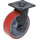 オーエッチ工業 OH スーパーストロングキャスター重荷重用 自在ウレタン車輪 車輪径100mm 許容荷重350kg 14FU-100 1個（直送品）