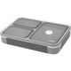弁当箱 クリア ライト グレー 薄型 フードマン 600ml DSK 1段 1個 シービージャパン