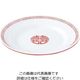 エンテック メラミン中華食器 瑞祥 平皿 8インチ CAー22 外赤内白 61-6836-24 1個（直送品）