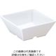 江部松商事 メラミン スクエア小鉢 10cm SSー24 ホワイト 61-7995-02 1個（直送品）