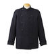 【再検品商品】男女兼用コックコート L ブラック AN1141-0003 1着 サーヴォ（旧サンペックスイスト）（わけあり品）