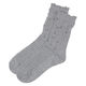 レディース ダメージクルーソックス グレー 23～25cm LAKOLE/ラコレ