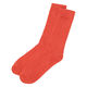 レディース ロングロゴ刺繍ソックス レッド 23～25cm LAKOLE/ラコレ