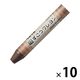 ぺんてる ずこうクレヨン 単色 こげちゃ 10個 PTCG-T09