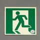 エスコ 150x150mm [中輝度蓄光式]避難口標識 EA983AT-12 1セット(3枚)（直送品）