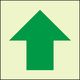 グリーンクロス 蓄光避難誘導標識ステッカー　矢印 1150411024 1枚（直送品）