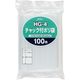 ジャパックス チャック袋付ポリ袋 HG-4 100枚 透明 厚み0.04mm HG-4 10冊（1000枚）