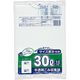 ジャパックス 容量表示入ポリ袋　30L　レギュラー　白半透明　厚み0.017ｍｍ TSN30 1セット（600枚：10枚×60冊）