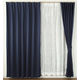 ユニベール 厚地+レースカーテンセット ショット 幅1000×高さ1000mm ネイビー 4548654744148 1セット（4枚入）（直送品）