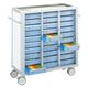 マイスコ与薬カート（鍵なし）30床用 ホワイト/ブルー 19-7105-0303 松吉医科器械（直送品）