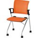 藤沢工業 TOKIO MCNシリーズ ミーティングチェア MCN-3 4脚セット オレンジ 1セット（4脚入）（取寄品）