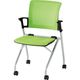 藤沢工業 TOKIO MCNシリーズ ミーティングチェア MCN-3 4脚セット グリーン 1セット（4脚入）（取寄品）