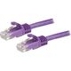 カテゴリ6 LANケーブル 15m パープル ツメ折れ防止RJ45コネクタ Cat6 UTPギガビットイーサネットケーブル N6PATC15MPL