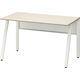 オカムラ VILLAGE VD-Aデスク 平机 幅1200×幅700×高さ720mm 天板ライトオーク/脚ホワイト 1台（取寄品）
