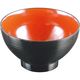 福井クラフト 木目乱筋丼 黒内朱 A 1セット（4入）（直送品）