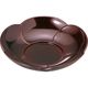 福井クラフト 梅茶托 溜 全面塗 木質 1セット（4入）（直送品）