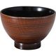 福井クラフト 4.0 乱筋木目汁椀 栃内黒 A 1セット（3入）（直送品）