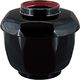 福井クラフト 耐熱 ABS荒彫亀甲飯器 黒蓋高台内朱（内黒） TA 1セット（2入）（直送品）