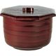 福井クラフト 八角ロクロ目飯器（大） 溜（内朱） A 1セット（2入）（直送品）
