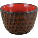 福井クラフト 木彫亀甲丼 栃内朱 A 1セット（2入）（直送品）
