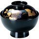 福井クラフト 雑煮椀 黒鉄仙 手塗漆、磨蒔絵 木質 1個（直送品）