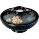 福井クラフト 平富士煮物椀 黒クローバー 手塗漆、磨蒔絵 木質 1個（直送品）