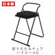 SANKEI GARDE STUDIO 折りたたみハイチェア ハイエールC クッション付 ブラック NT-FC-22064(座付き) 1脚（直送品）