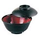 タカギ産業  どんぶり容器 SW-123 黒・内ワイン 1400210 100枚(10枚×10)（直送品）