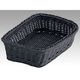 トーダイ 樹脂バスケット RE-333-BK角型バスケット 24型 ブラック 01033324 1袋(1個)