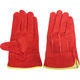 小野商事 牛床革手袋 オイル加工 内綿付き レッド M 朱雀 AG4813 AG4815M 1双（直送品）