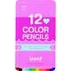 色えんぴつ　スライド缶入　ippo（イッポ）　12色　プレーンM（ピンク）　CL-RPW0412C　1個　トンボ鉛筆