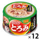 いなば とろみ とりささみ・牛肉入り 80g 国産 12缶 ドッグフード ウェット