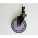 アズワン キャスター ゴム止め式 23mm用 紫 φ100mmストッパー無 62-2699-56 1個（直送品）