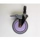アズワン キャスター ゴム止め式 23mm用 紫 φ100mmストッパー付 62-2699-57 1個（直送品）