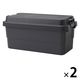 無印良品 ポリプロピレン頑丈収納ボックス ダークグレー 特大 約幅78×奥行39×高さ37cm 70L 1セット（2個） 良品計画