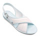 山一 抗菌防臭スタンダードクロスサンダル ホワイト×ブルー LL YI7682 1足