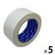 【ガムテープ】 布カラーテープ 幅48mm×長さ25m 白 NT-007WH 1セット（5巻入）