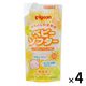 ピジョン 赤ちゃんの柔軟剤 ベビーソフター ひだまりフラワーの香り 詰め替え 500ml 1セット（4個）