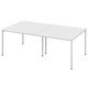 アスクル マルチワークロングテーブル　幅2100×奥行1150×高さ720mm　ホワイト/ホワイト 1台(2梱包)  オリジナル