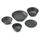 アイリスオーヤマ 食器 5点セット ブラック MNW-5S 1セット(5個入)