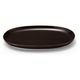 無印良品 日常の器 オーバルプレート 小 ダークブラウン 約24×17cm 良品計画